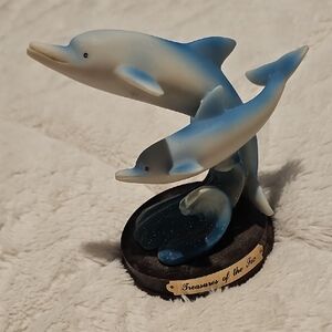 Vintage Dolphin Figurine On Base